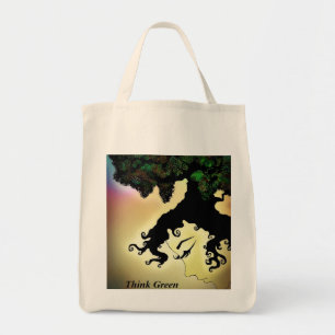Bolso De Tela Pensar en verde
