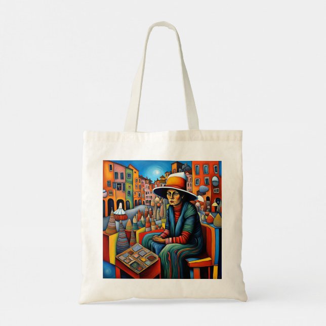Bolso De Tela Pensativo (Reverso)
