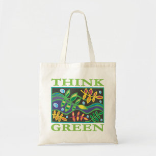 Bolso De Tela Pensemos en el medio ambiente verde