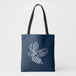 Bolso De Tela Penwork Calligraphic Honey Bee