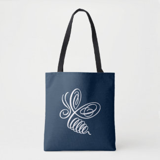 Bolso De Tela Penwork Calligraphic Honey Bee