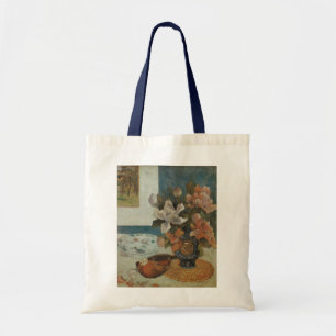 Bolso De Tela Peonías chinas y mandolina de Paul Gauguin