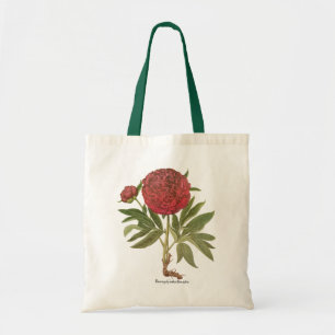Bolso De Tela Peonías Vintage, Flores de Peonía por Basilius Bes