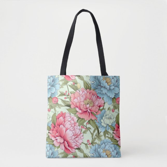Bolso De Tela Peonies de Taiwán (Anverso)