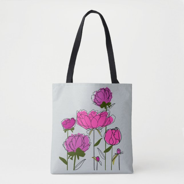 Bolso De Tela Peonies Tote Bag (Anverso)