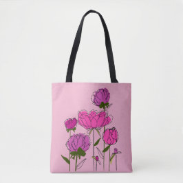 Bolso De Tela Peonies Tote Bag