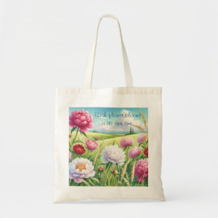 Bolso De Tela Peonies y presupuesto