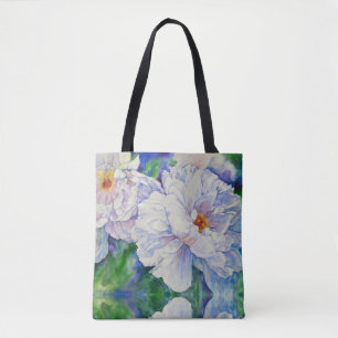 Bolso De Tela Peony blanco