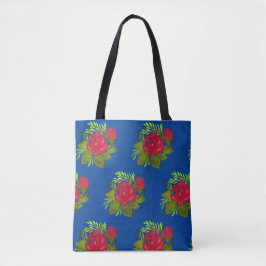 Bolso De Tela Peony Folk Floral