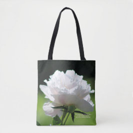 Bolso De Tela Peony rosado blanco del tinte de la última