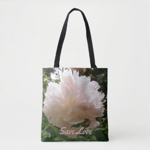 Bolso De Tela Peony rosado Blossom.text.