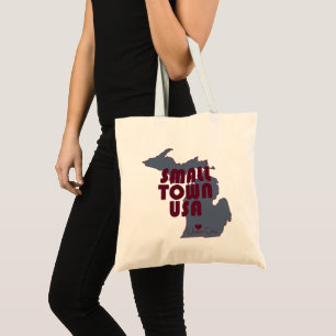 Bolso De Tela Pequeña ciudad de EE.UU.   Union City Michigan Sta