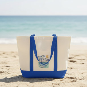 Bolso De Tela Pequeña diversión de verano de ballena
