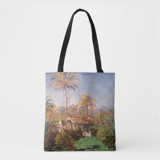 Bolso De Tela Pequeña granja rural en Bordighera, por Claude Mon (Anverso)