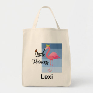 Bolso De Tela Pequeña Princesa de diseño de flamencos rosados -