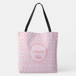 Bolso De Tela Pequeña Princesa Del Patrón Del Flamingo Rosa pers