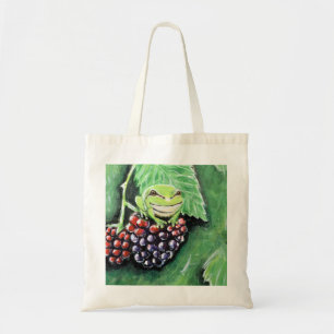 Bolso De Tela Pequeña rana de árbol en una pintura de Blackberry