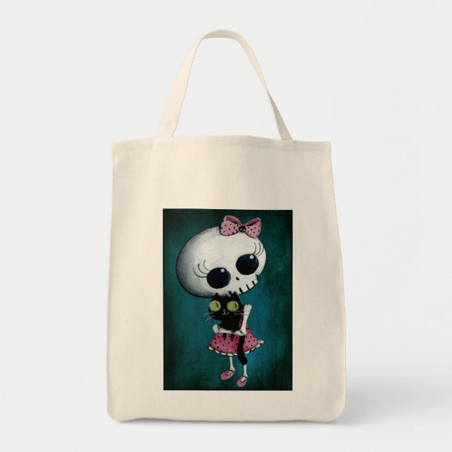 Bolso De Tela Pequeña Srta. Death - belleza de Halloween (Frente)