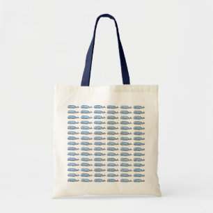 Bolso De Tela Pequeñas ballenas azules