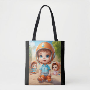 Bolso De Tela Pequeñas estrellas - Grandes ciudades de ojos azul