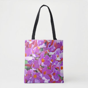 Bolso De Tela Pequeñas flores púrpuras ricas Vela perfumada de j