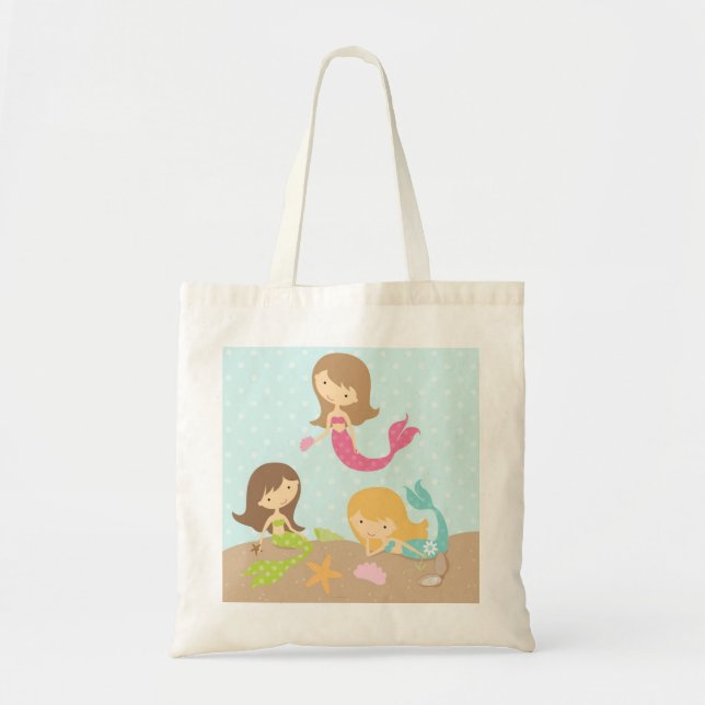 Bolso De Tela Pequeñas sirenas bajo el mar Tote Bag (Frente)