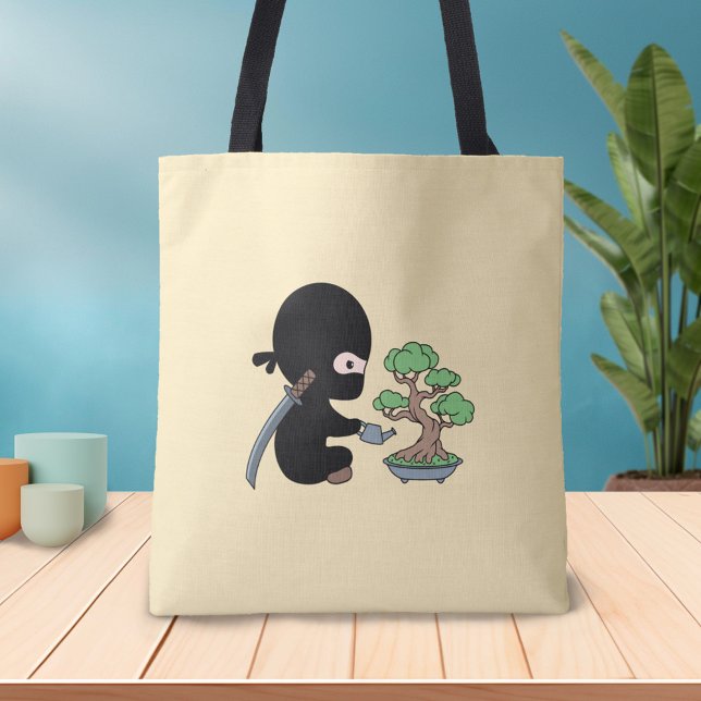 Bolso De Tela Pequeño árbol de Bonsai en aguas Ninja en amarillo (Subido por el creador)