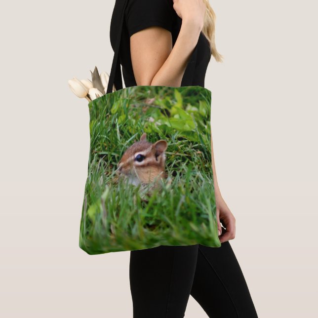 Bolso De Tela Pequeño bebé Chipmunk Animal de la vida salvaje (Detalle)