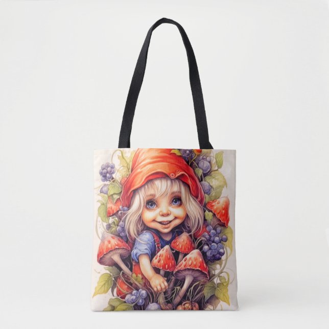 Bolso De Tela Pequeño Chica campesino (Anverso)