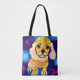 Bolso De Tela Pequeño Cocker Spaniel Puppy Quilly Like Design