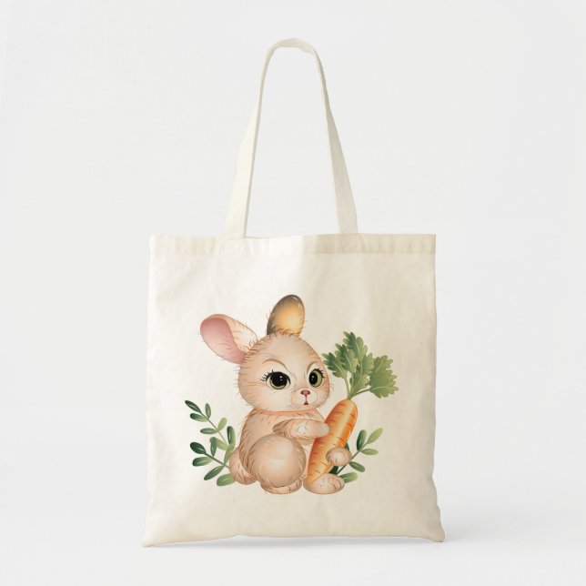 Bolso De Tela Pequeño conejito (Frente)