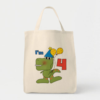 Bolso De Tela Pequeño Dino 4 camisetas de cumpleaños y regalos