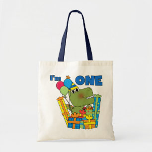 Bolso De Tela Pequeño Dino Primer Cumpleaños camisetas y regalos