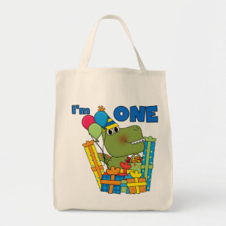 Bolso De Tela Pequeño Dino Primer Cumpleaños camisetas y regalos