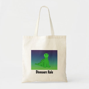 Bolso De Tela Pequeño Dinosaurio Verde
