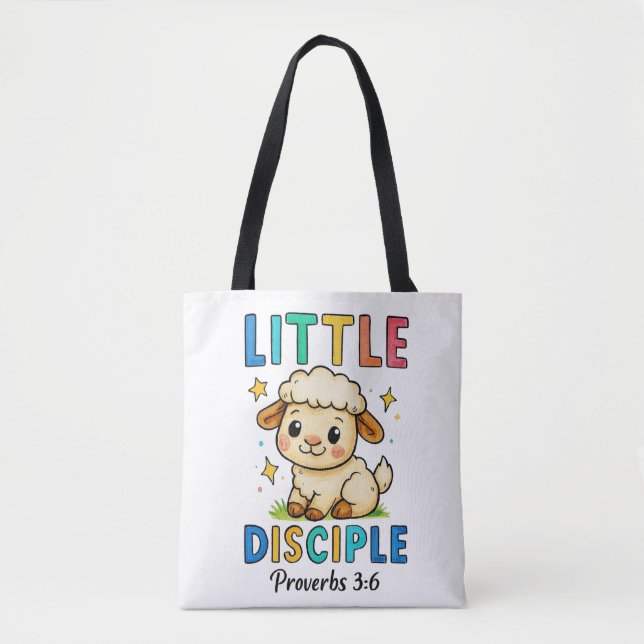 Bolso De Tela Pequeño Discípulo Proverbios 3:6 (Anverso)