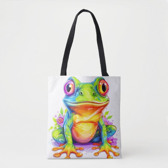 Bolso De Tela Pequeño Froggie de color (Anverso)