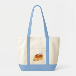 Bolso De Tela Pequeño gato y pan de nueces tote bag