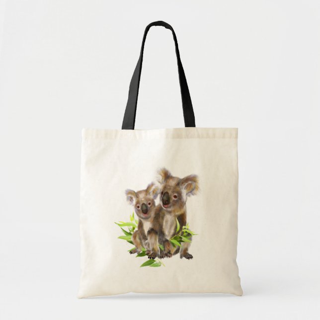 Bolso De Tela Pequeño Koala lindo oso arte animal australiano (Frente)