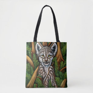 Bolso De Tela Pequeño Lynx Kitten Adorable