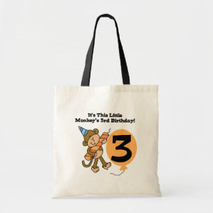 Bolso De Tela Pequeño mono, camisetas de cumpleaños y regalos