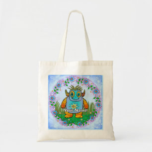 Bolso De Tela Pequeño Monstruo Azul