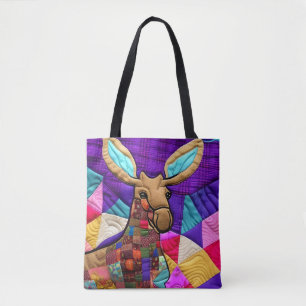 Bolso De Tela Pequeño Moose Calf Quilt Like Design
