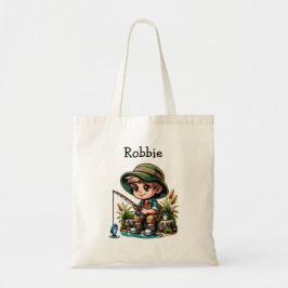 Bolso De Tela Pequeño niño pescando personalizado