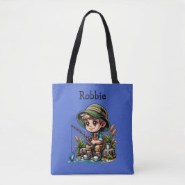 Bolso De Tela Pequeño niño pescando personalizado