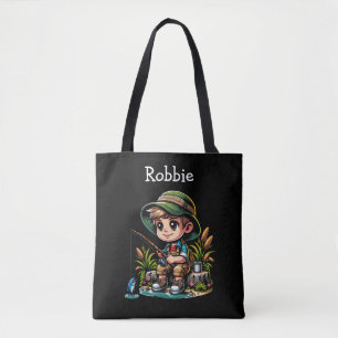 Bolso De Tela Pequeño niño pescando personalizado