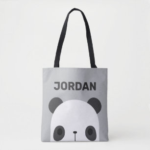 Bolso De Tela Pequeño oso oso panda con nombre personalizado