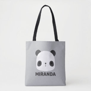 Bolso De Tela Pequeño oso oso panda con nombre personalizado