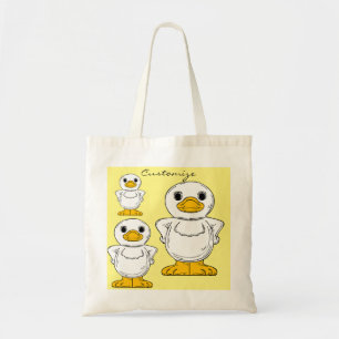 Bolso De Tela Pequeño pato blanco en pie de trueno