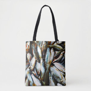 Bolso De Tela Pequeño pez blanco